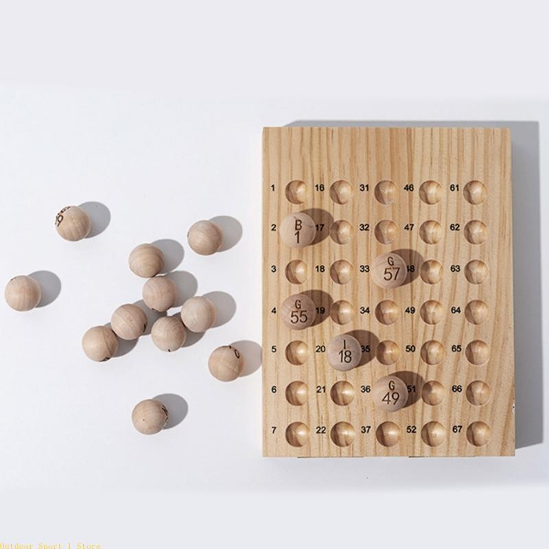 Party Games Easy - A0KA 75 Uds. Bolas Bingo madera