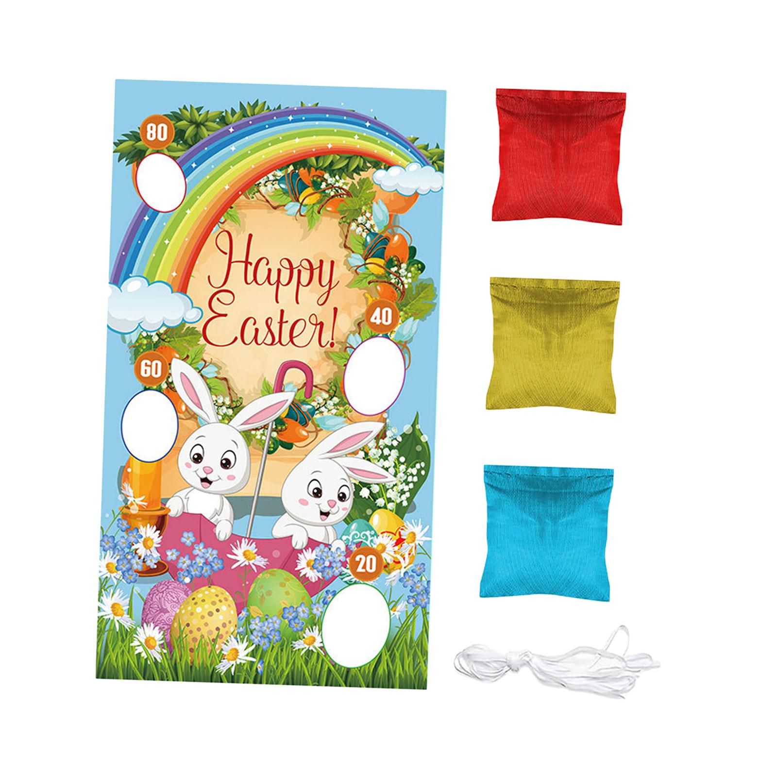 Party Games Easter For Family - Juego de Lanzamiento con Pancarta Decorativa