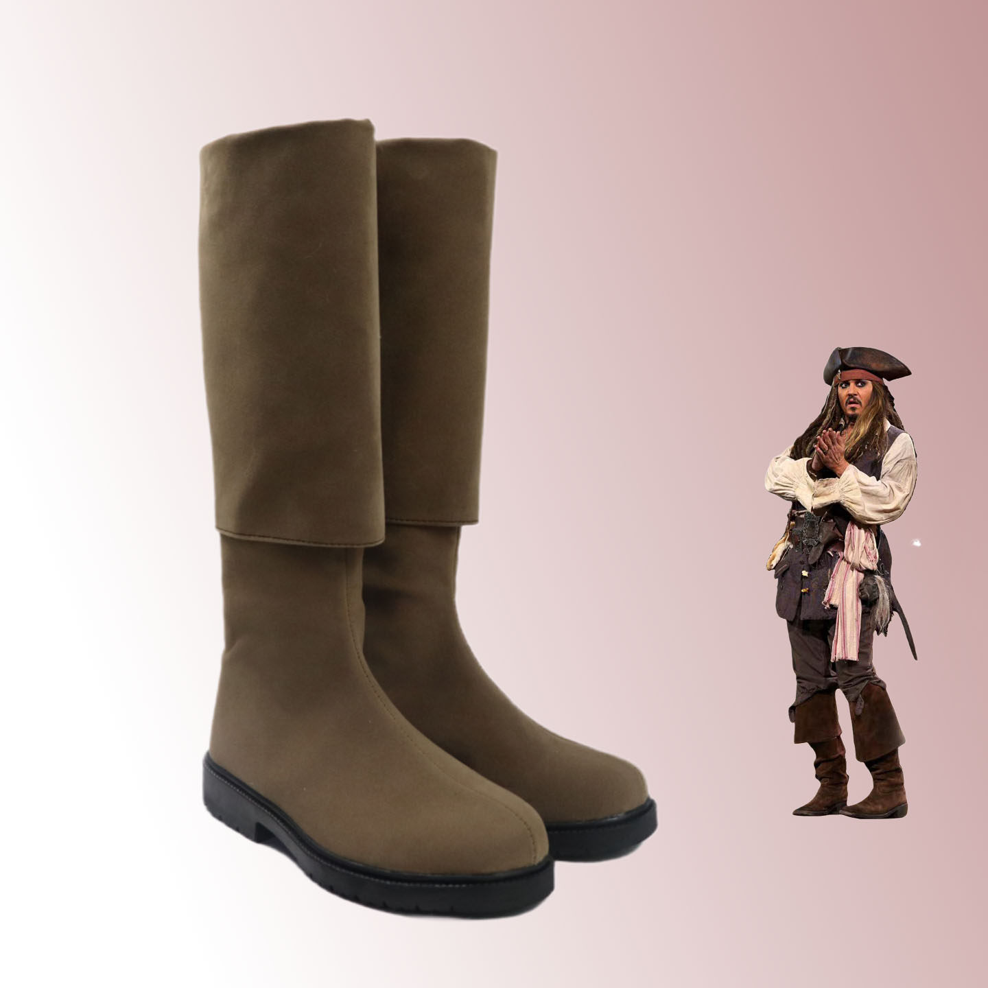 Party Games Jack - Zapatos de cosplay de Jack Sparrow,