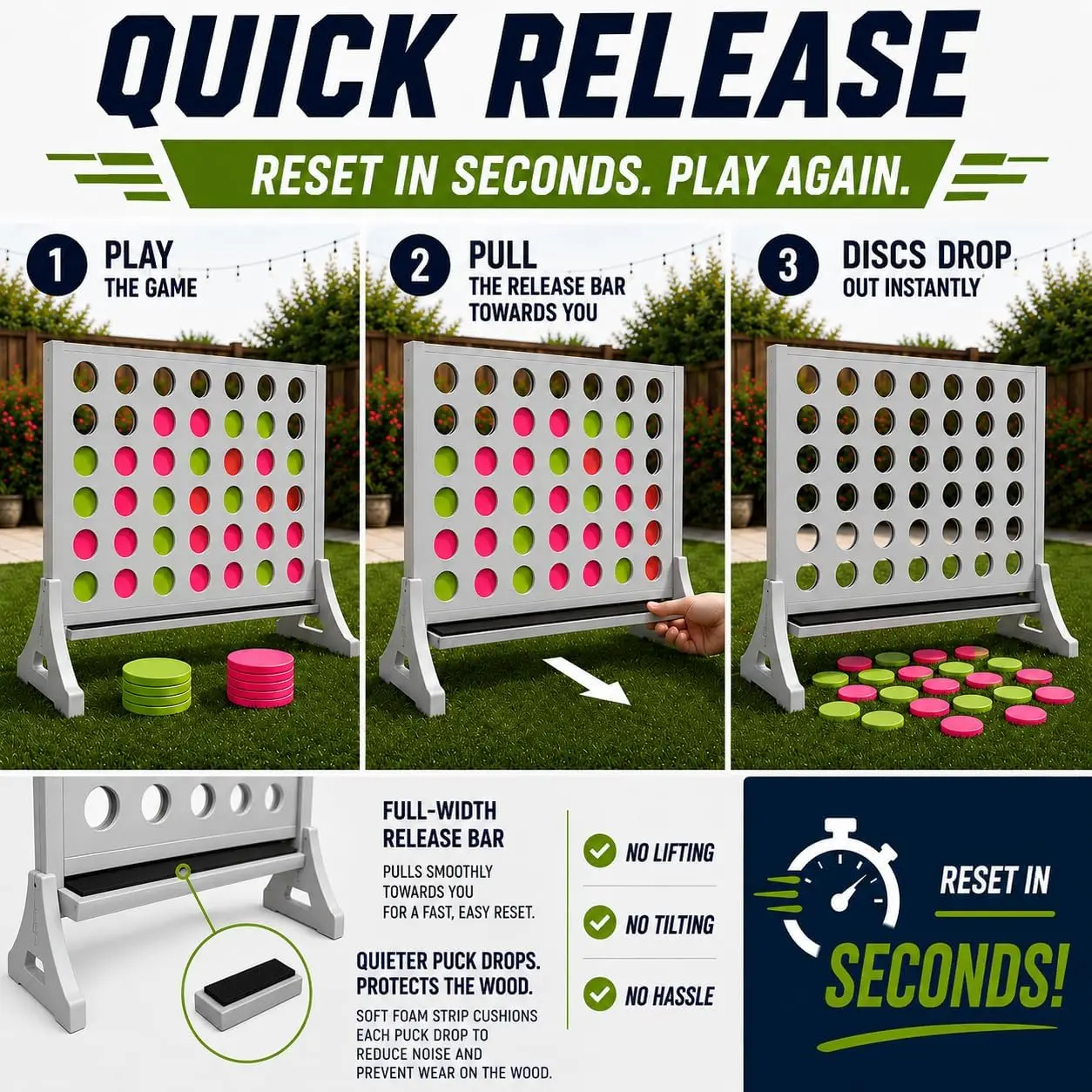 Juego Gigante de Cuatro en Ray - Party Games Easter For Family reseña y precio