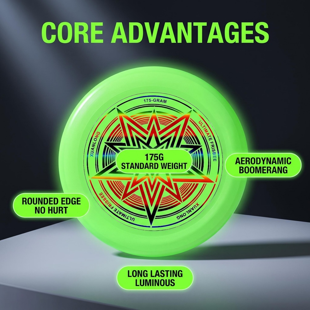 Frisbee que brilla en la oscur - Frisbee Freestyle Disc reseña y precio