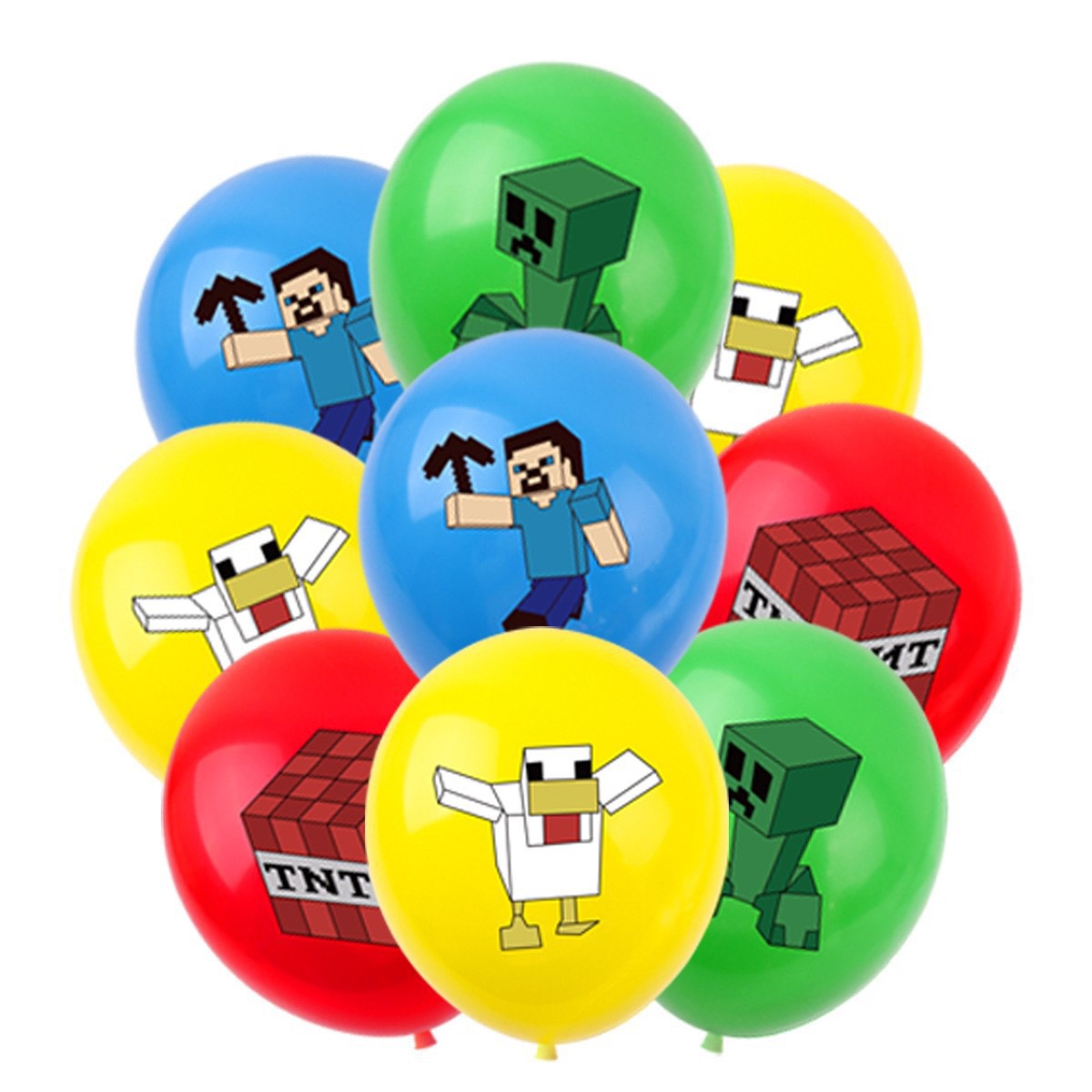 50/100 Globos de Minecraft con - Party Games No Props reseña y precio