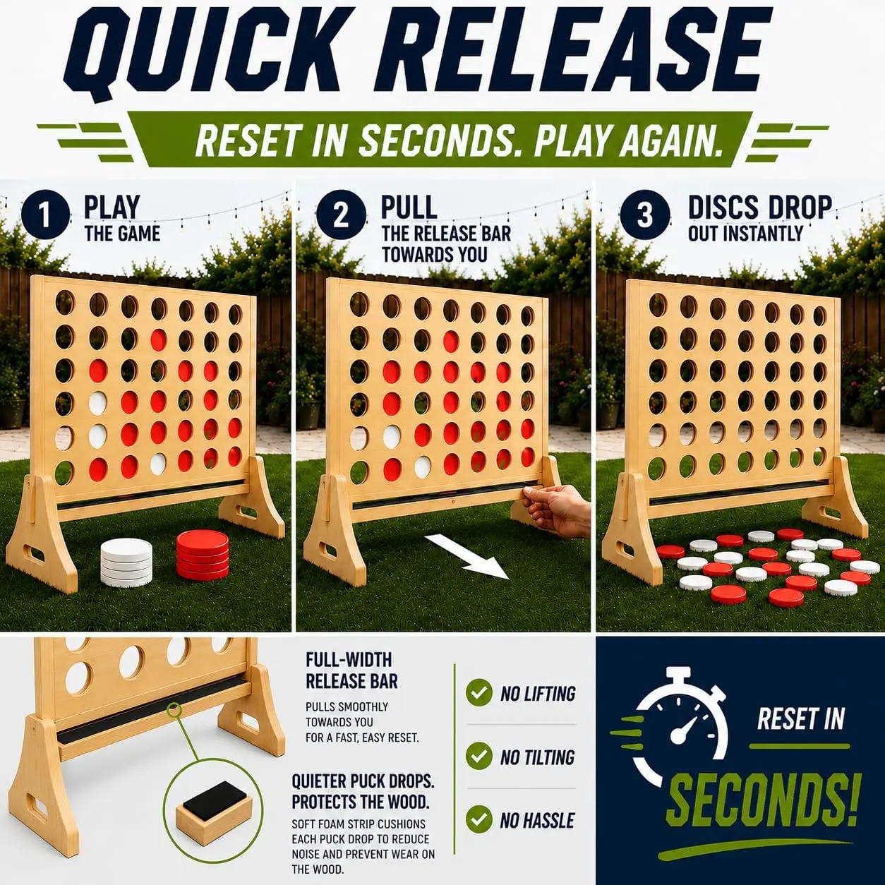 Juego Gigante de Cuatro en Ray - Party Games Easter For Family reseña y precio